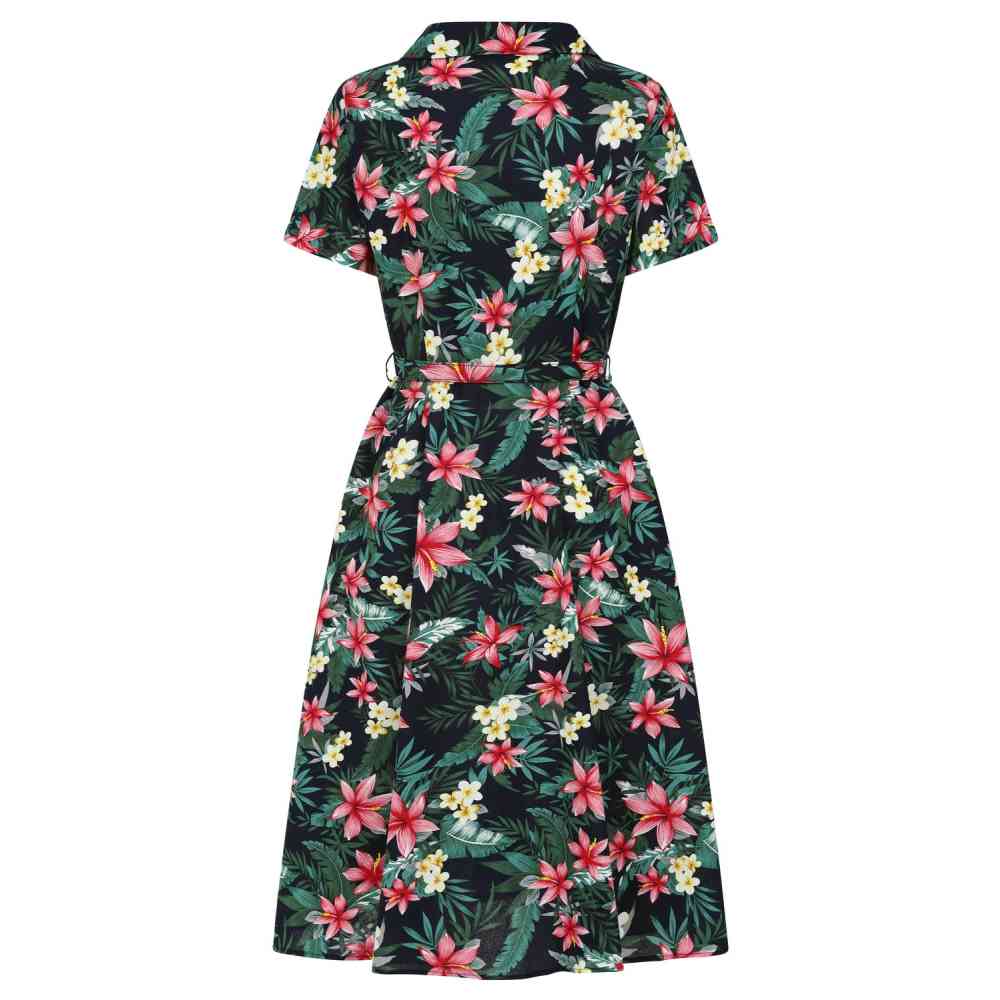 Banned - Kate Tropical Robe Ã©vasÃ©e - Bleu